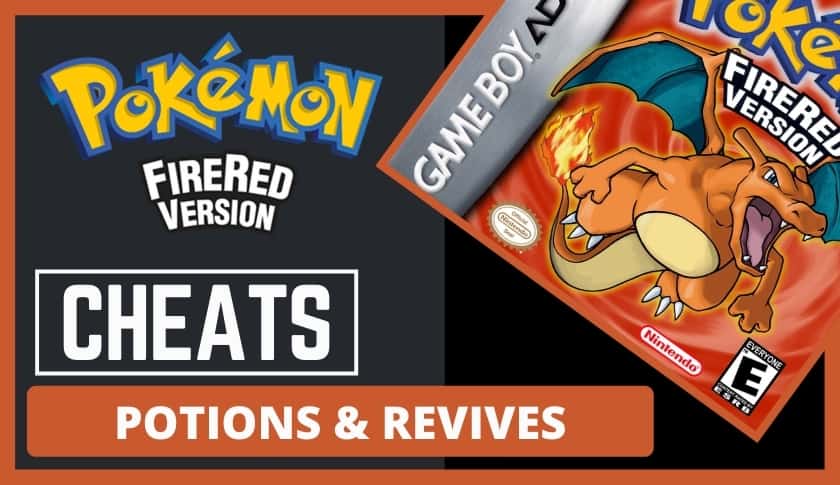 Pokemon Rouge Feu Cheats - Potions &amp ; Revives