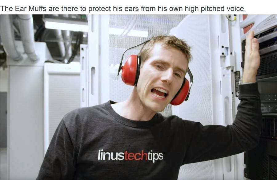 voix aiguë Linus Tech Tips Meme