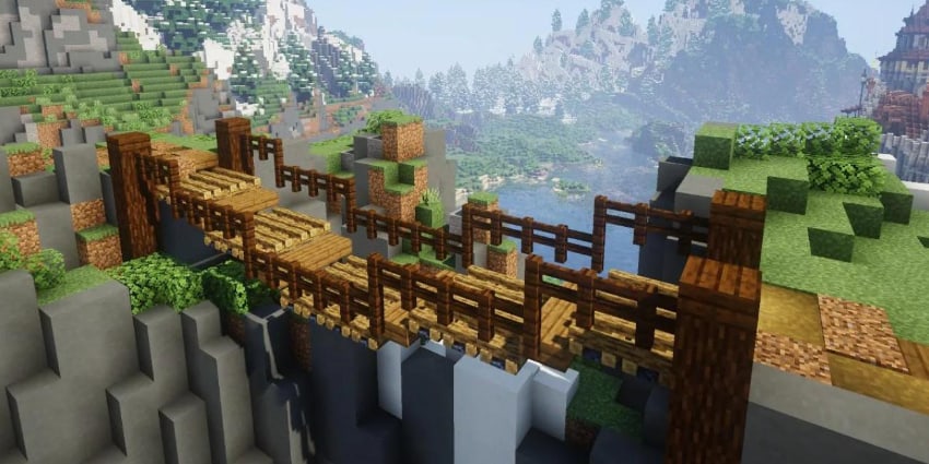 Meilleurs Mods de Survie Minecraft - Pont de Corde