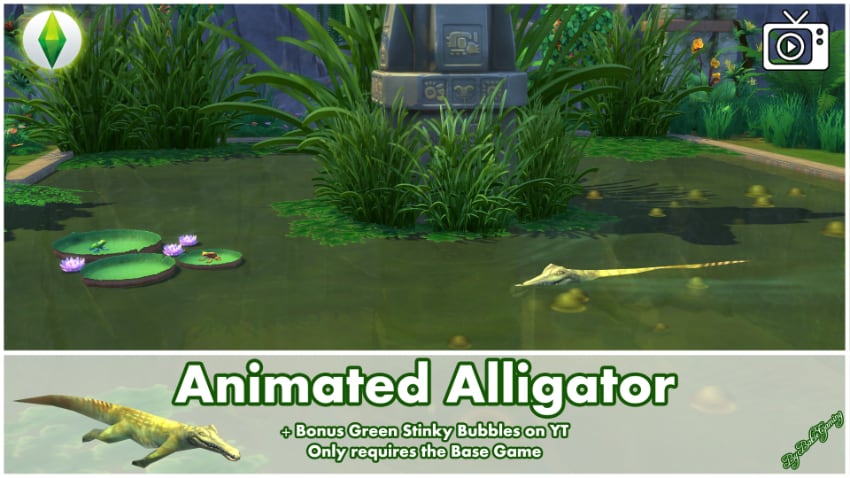 Les meilleurs mods pour animaux des Sims 4 - Alligator animé