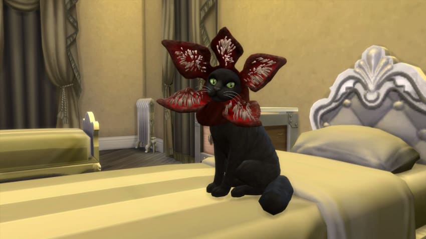 Les meilleurs mods pour animaux des Sims 4 - Chapeau de chat Demogorgon