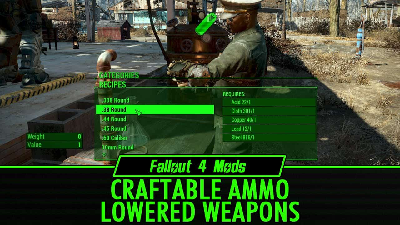 Les meilleurs mods de Fallout 4 - Munitions artisanales