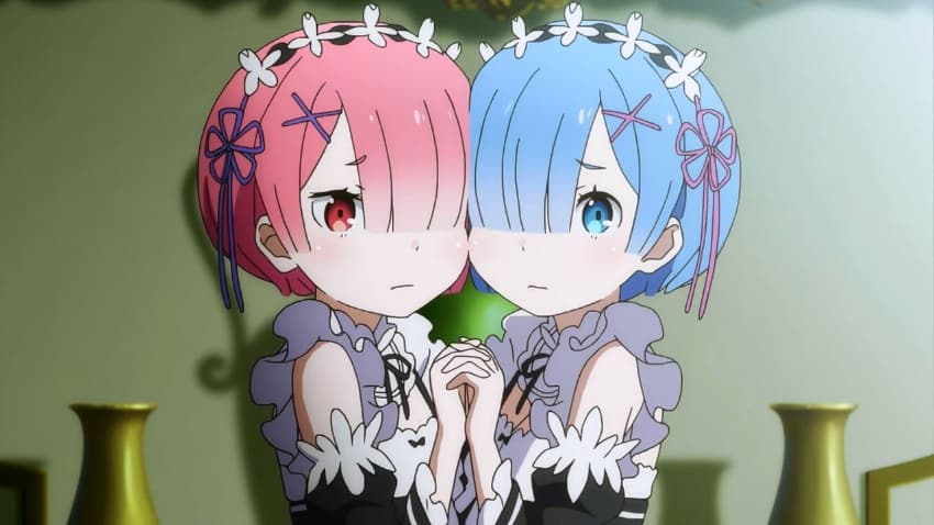 Meilleures filles d'anime aux cheveux courts - Rem et Ram (Re : Zero) 