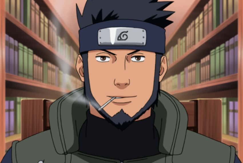 Les meilleurs personnages barbus d'anime - Asuma Sarutobi (Naruto)